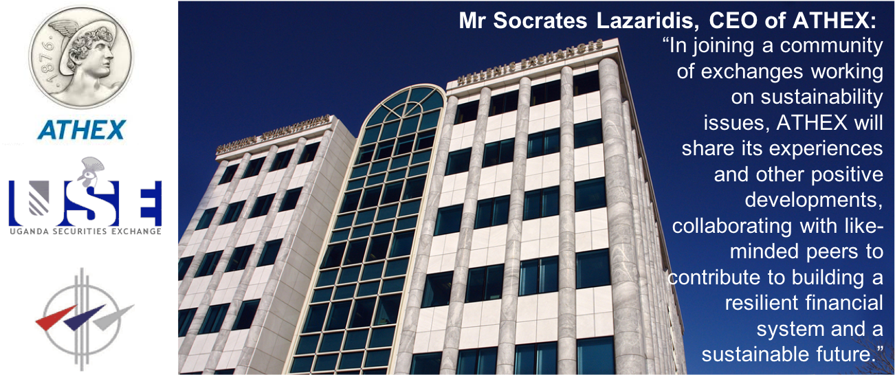 Announced Their Commitment To Promoting Sustainable - Athens Exchange (1312x554), Png Download