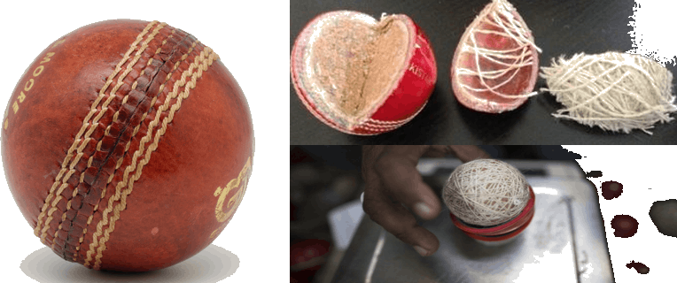 Hand Made Cricket Ball - History Of Cricket Ball (764x320), Png Download