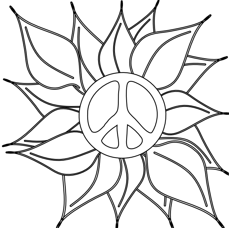 Cartoon Peace Sign Hand - Drawings Of Peace Signs (777x772), Png Download
