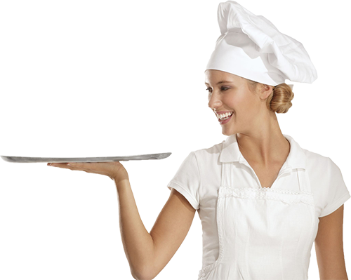 Chef Serving Food (500x399), Png Download