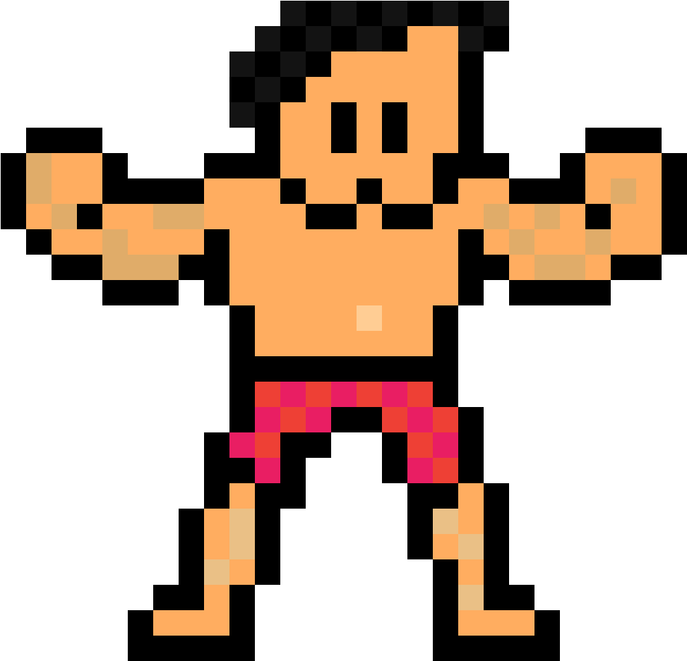 Buff Man - Facil Dibujos De Pixel Art (1184x1184), Png Download