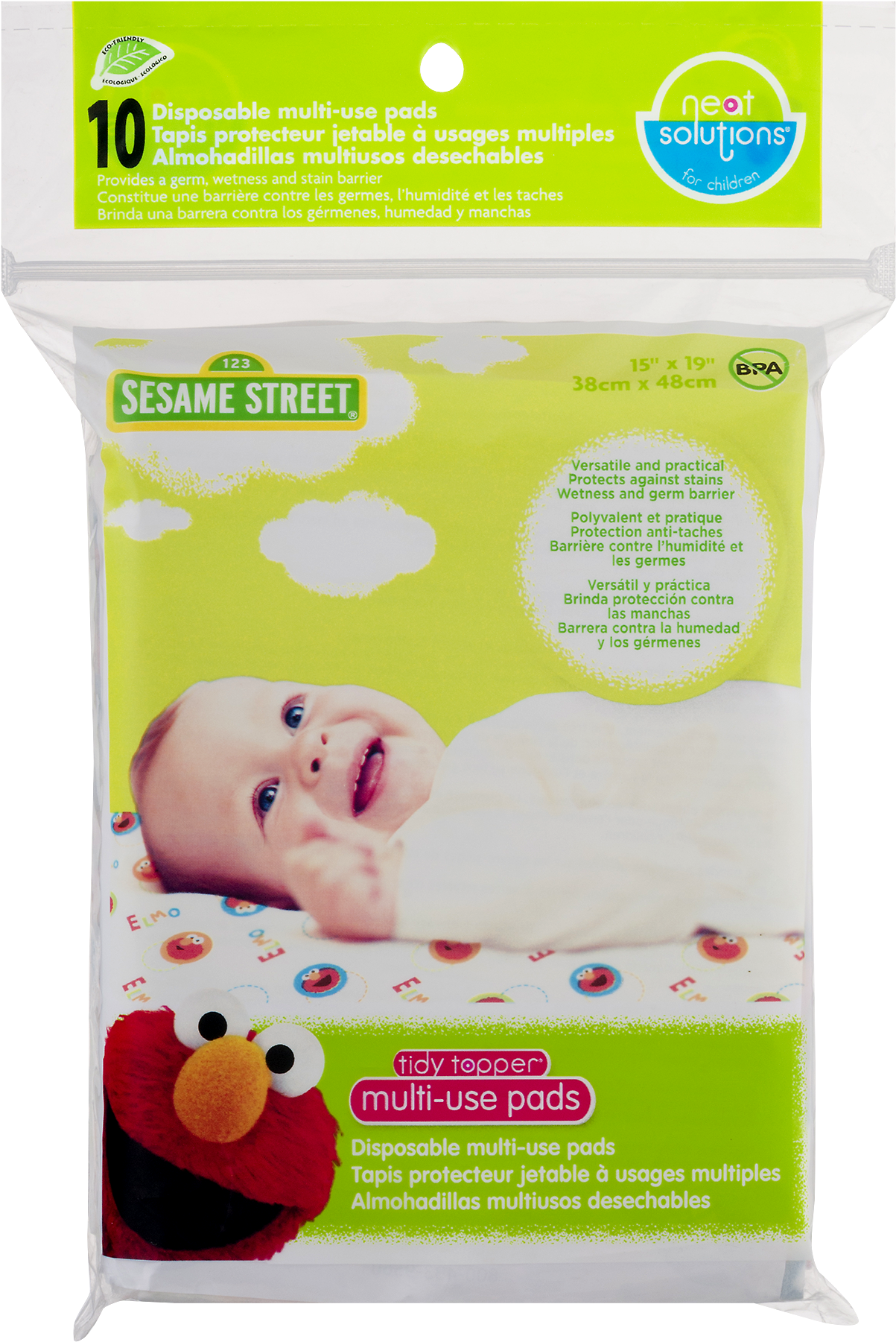 Neat Solutions Sesame Street Multi-use Pads 10 Ct (1800x1800), Png Download