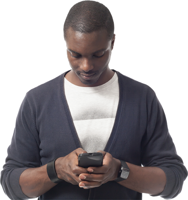 Empower Your Employees With Easy Access To Your Company - Man With Mobile Png (649x691), Png Download