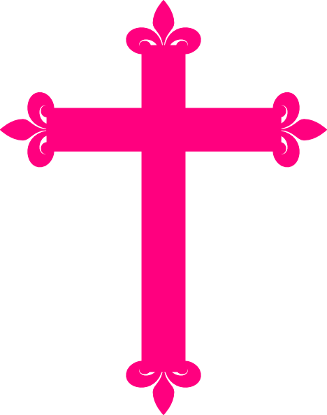 Christ Clipart Pink Cross - Baptism Cross Clipart (468x594), Png Download