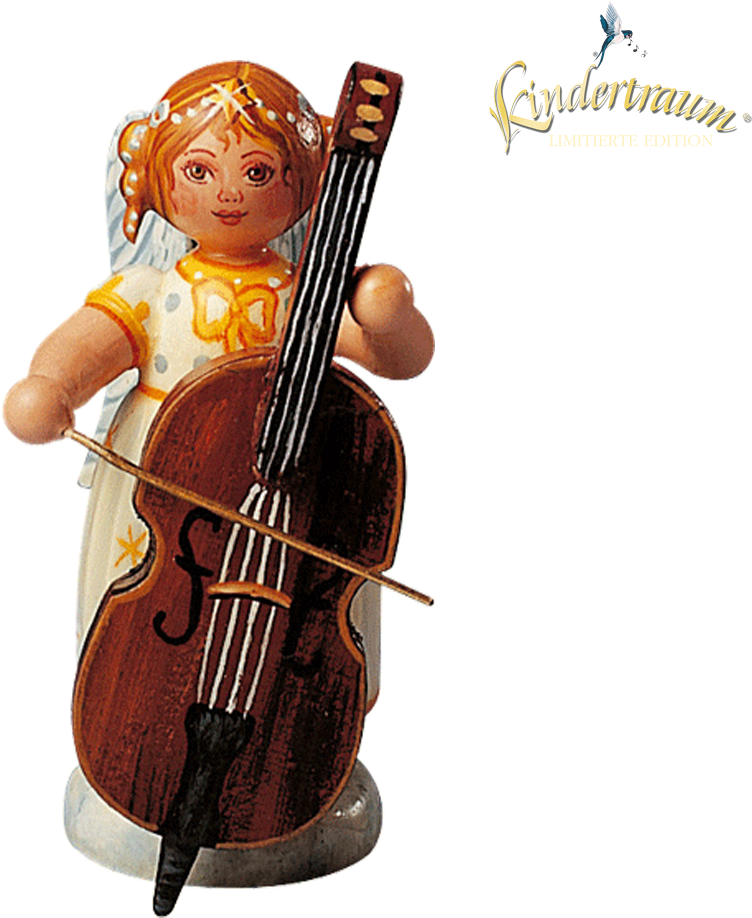 "angel With Double Bass" - Christmas Day (1000x1000), Png Download