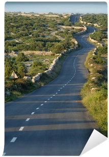 Asphalt Winding Road, Island Of Pag, Croatia - Croatia (400x400), Png Download