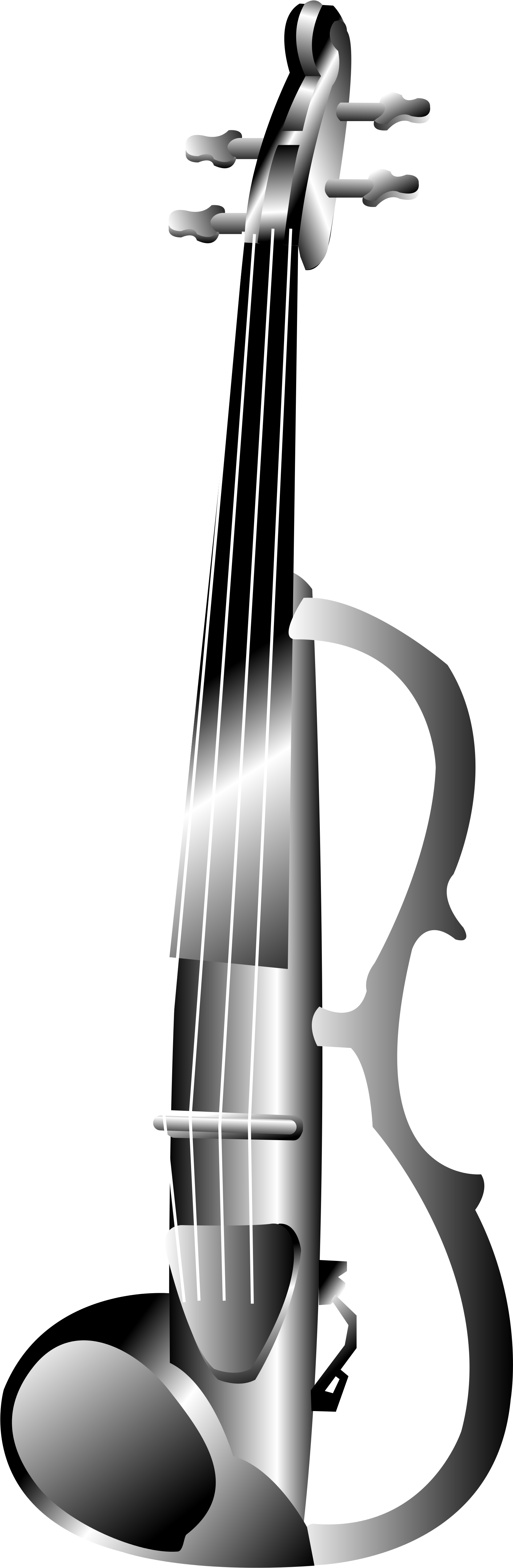 Yamaha Clipart Transparent - Electric Violin Png (2000x5500), Png Download
