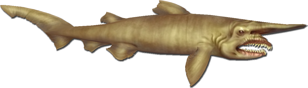 Goblin Shark - Bronze Hammerhead Shark (1245x465), Png Download