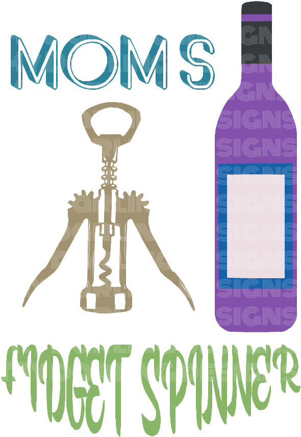 Mom's Fidget Spinner Svg - Flaschen-öffner Spiral Notizblock (590x856), Png Download