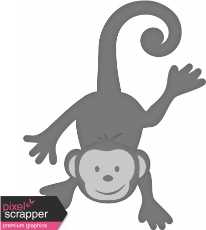 Hanging Monkey Template - Throw Pillow (456x456), Png Download
