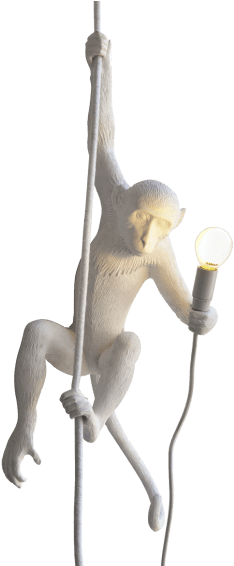 Seletti Monkey Lamp Hanging Style Temple Hanging Lights - Monkey Lamp (580x565), Png Download