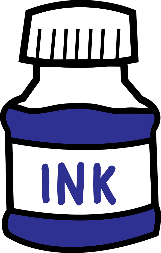 Ink Bottle - Ink Bottle Ink Clip Art (637x1000), Png Download
