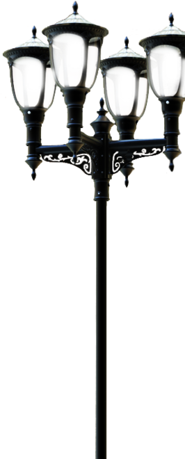 Led Solar Post Top - Led Street Light (373x720), Png Download