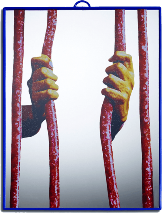 Seletti Toiletpaper Mirror - / Jail. Blue (700x700), Png Download