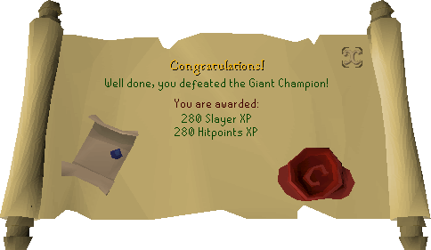 Giant Champion Reward - Runescape Quest (484x281), Png Download