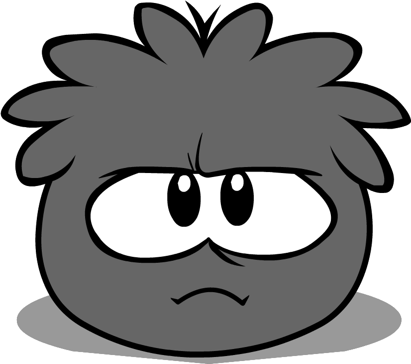 Black Puffle New Look - Club Penguin Black Puffle (838x738), Png Download