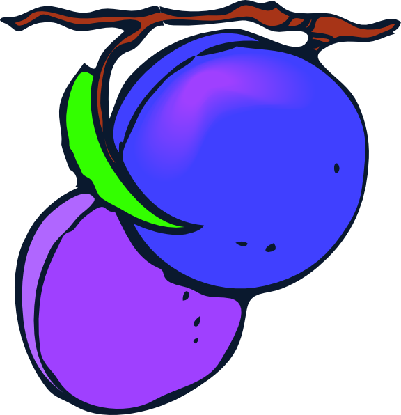 Small - Plums Clipart (576x596), Png Download