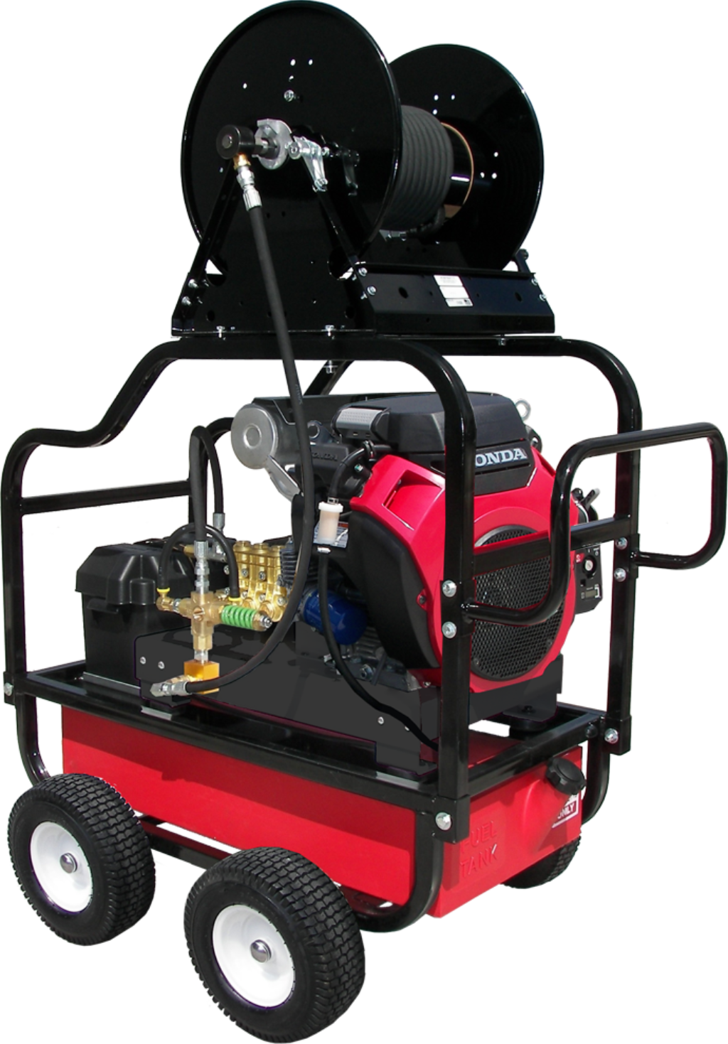 New Heavy-duty Pressure Washers Make Industrial Cleaning - 4 Wheel Pressure Washer Cart (1024x1469), Png Download