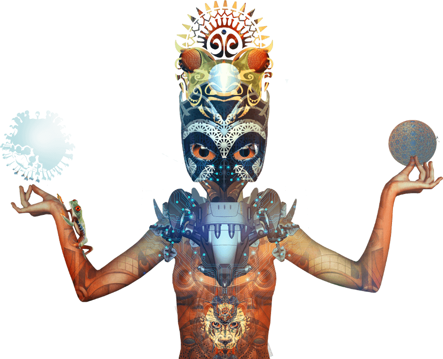 Polynesian Mask Tattoo (912x740), Png Download