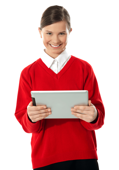 Free Png Young Girl Student Png Images Transparent - Student Kids Tablet (480x683), Png Download
