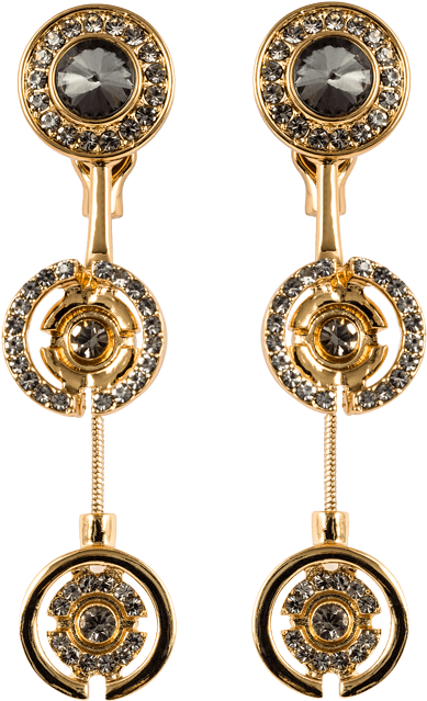 Ioaku The Heritage Earrings Gold Smoke - Heritage Earrings (1000x880), Png Download
