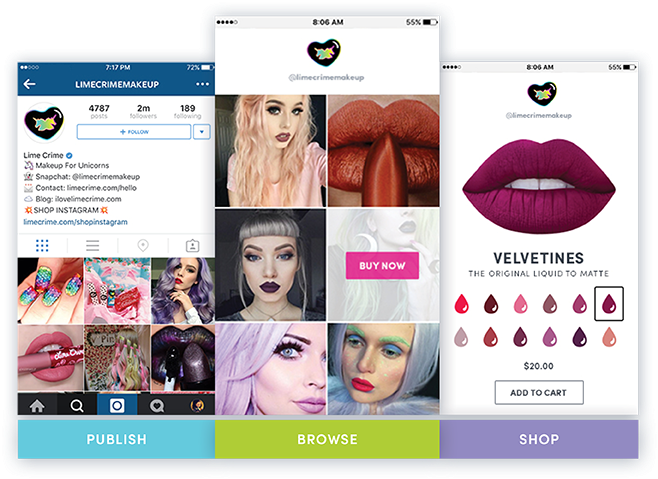 Limecrime Shoppable Instagram - Social Commerce Instagram (658x479), Png Download