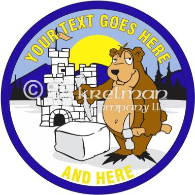 K2411 Bear Building Ice Castle - Ice Palace (400x400), Png Download