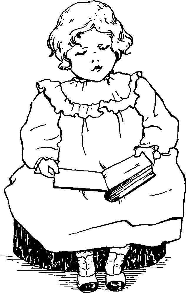 Girl Reading Image - Line Art (777x1109), Png Download