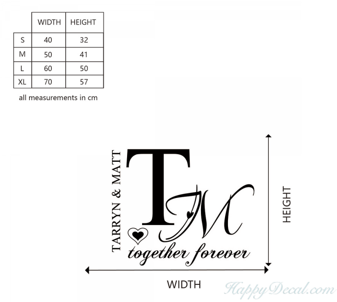 Couples Name With Love Quote - Wall Decal (750x600), Png Download