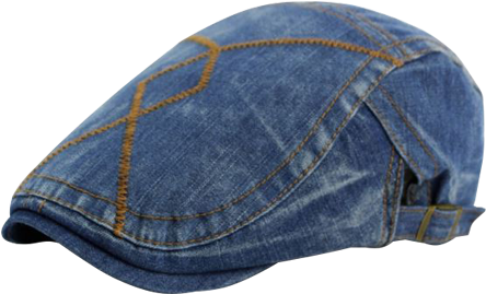 The Clothes Head To Toe And Everything In Between, - Idopy Unisex Denim Newboy Hat Striped Embroidery Ivy (457x613), Png Download