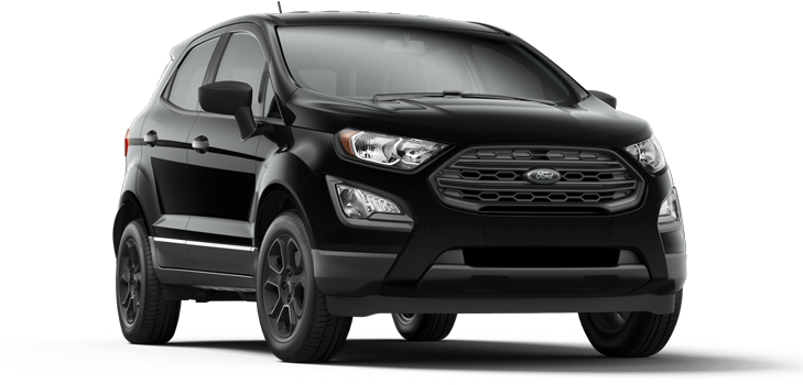 Drive Away In The 2018 Ford Ecosport S Awd 4-door Crossover - Ford Ecosport S Black (750x350), Png Download