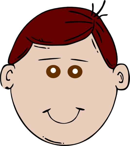 Red Eyes - Brown Hair And Brown Eyes Cartoon (534x600), Png Download