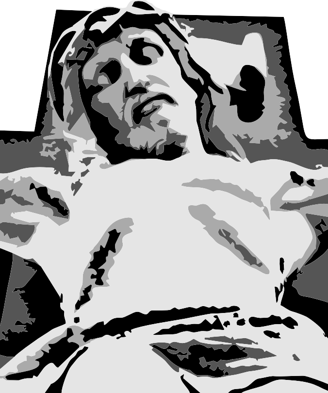 The Statue Was A Depiction Of Jesus Christ's Crucifixion - Christ In Crown Of Thorns Graphic (676x810), Png Download