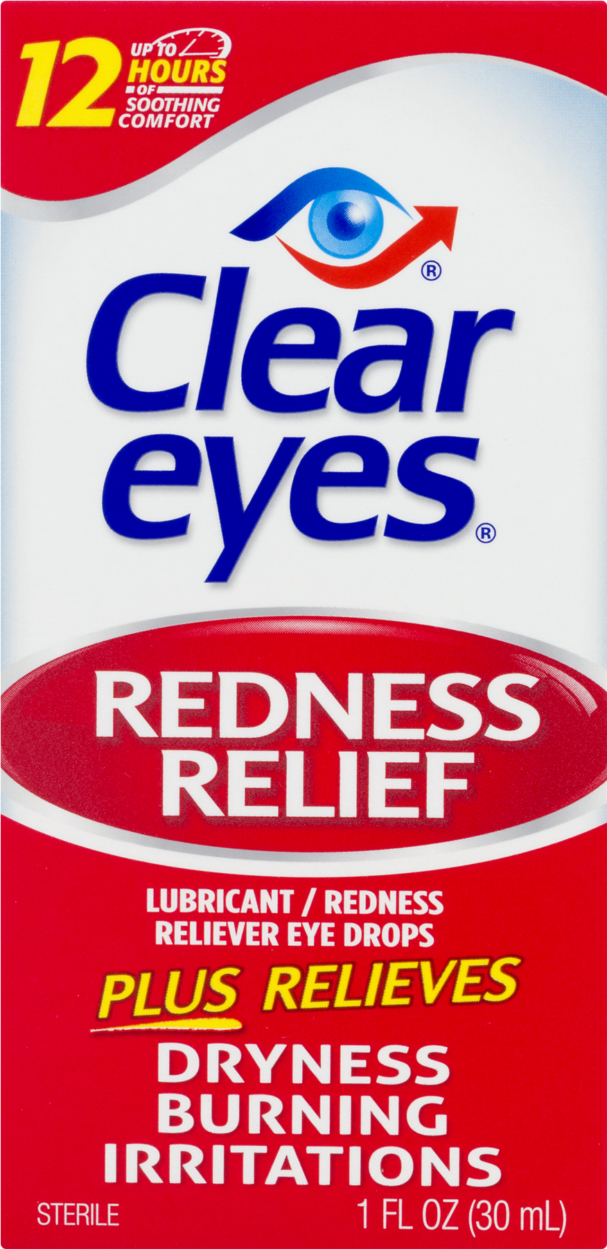 Clear Eyes Eye Drops Redness Relief (1800x1800), Png Download