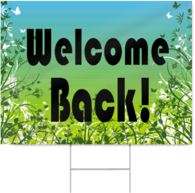 Welcome Back To School Sign - Dame Lime Postcard Postkarte (450x450), Png Download