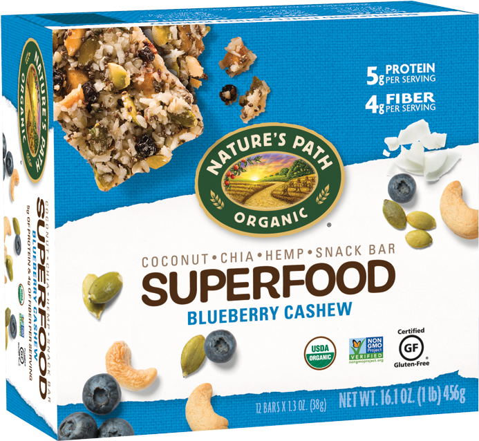 Nature's Path Organic Superfood Snack Bar Blueberry (720x960), Png Download