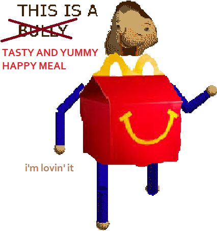 It's A Happy Meal - Todos Os Personagens De Baldi's Basics (442x477), Png Download
