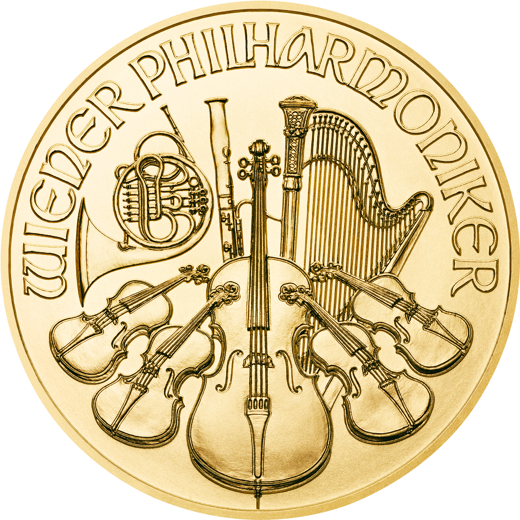 Vienna Philharmonic 1oz Gold Coin 2017 - Philharmoniker 1 4 Unze (1200x1200), Png Download