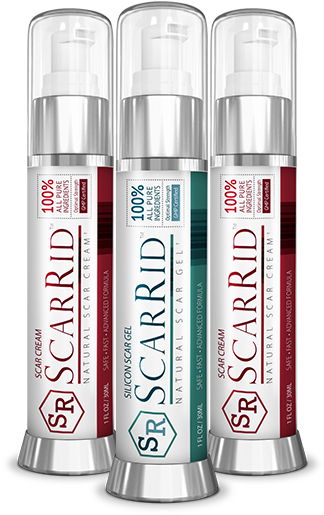 Scarrid Main Bottle - Scarrid Natural Scar Formula (427x518), Png Download