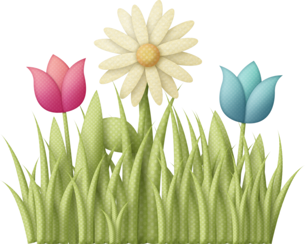 Grass Clipart April Flower - Clip Art (600x481), Png Download