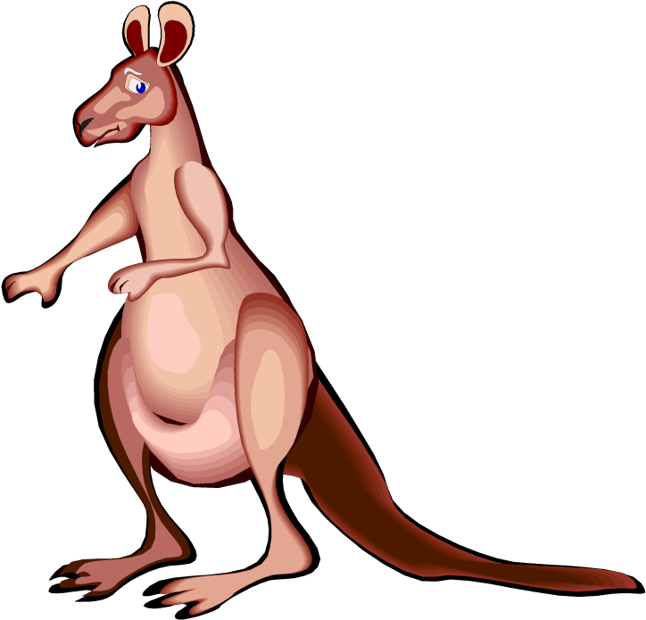 Free Kangaroo Clipart - Sad Kangaroo Clipart (750x724), Png Download
