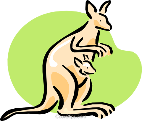 Kangaroo And Joey Royalty Free Vector Clip Art Illustration - Kangaroo Care (480x411), Png Download