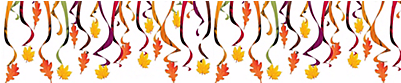Fall Leaves Hanging Swirl Decorations - Floral Design (400x414), Png Download