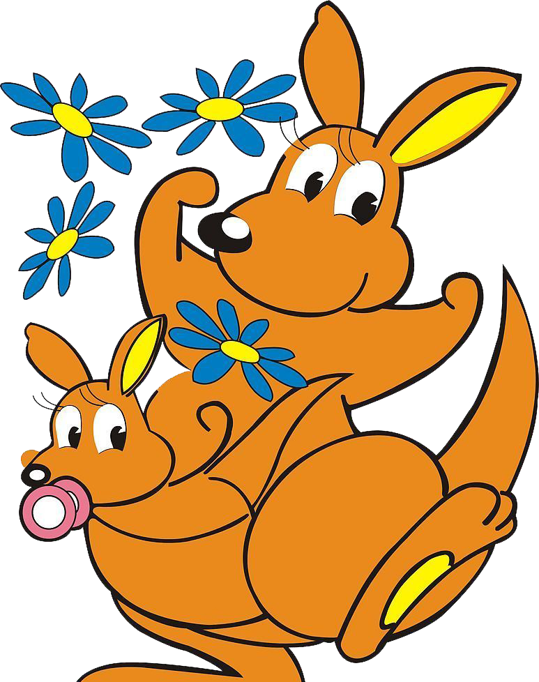 Flower Clipart Kangaroo Drawing Canguro Bebe Dibujo - Kanga (773x978), Png Download