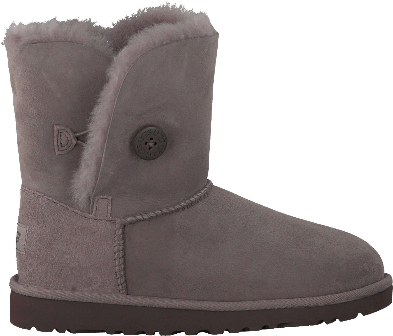 Grijze Uggs Sale - Ugg Meisjes Bailey Button Laarzen Grijs , Maat: 8 (1500x1297), Png Download