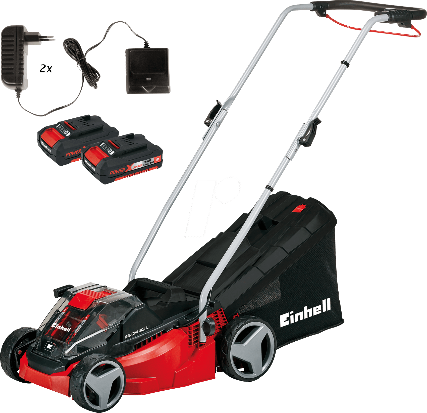 Cordless Lawn Mower, Ge-cm 33 Li Kit Einhell - Einhell Power X-change Ge-cm 33 Li Kit 36v Lithium (1700x1643), Png Download