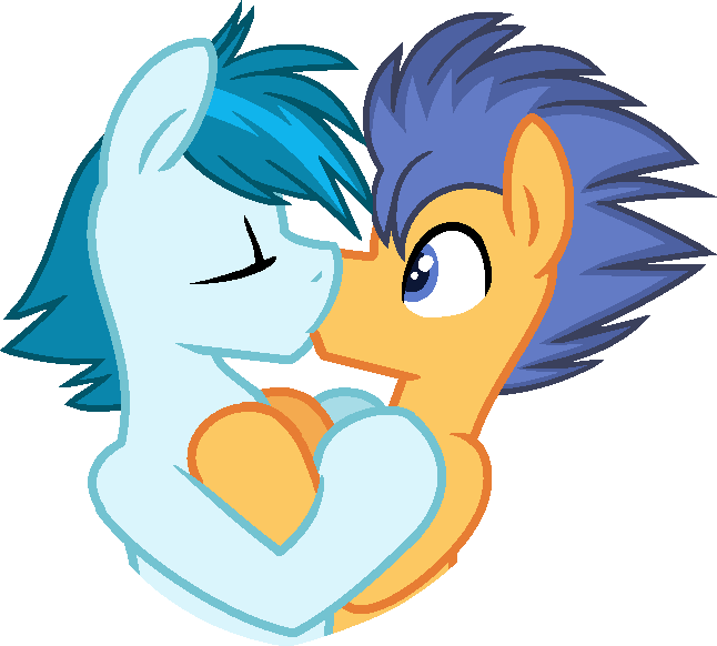 Shiiazu, Couple, Earth Pony, Flash Sentry, Gay, Kissing, - Cartoon (646x582), Png Download