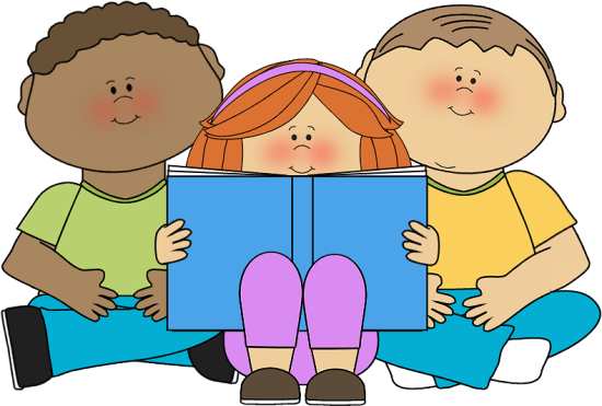 Kids Reading Clipart - Child (550x371), Png Download