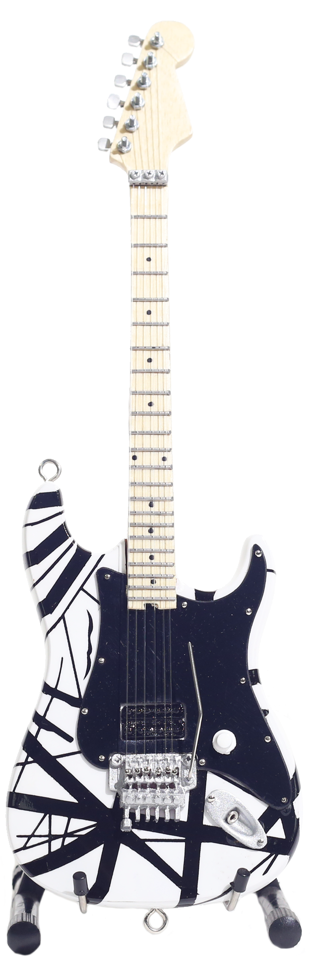 Evh Mini Guitar Black/white - Evh Striped Series Electric Guitar White / Black (2000x2000), Png Download