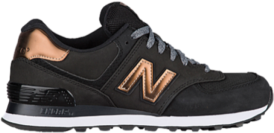 New Balance - New Balance 574 Black Metallic Bronze (600x600), Png Download